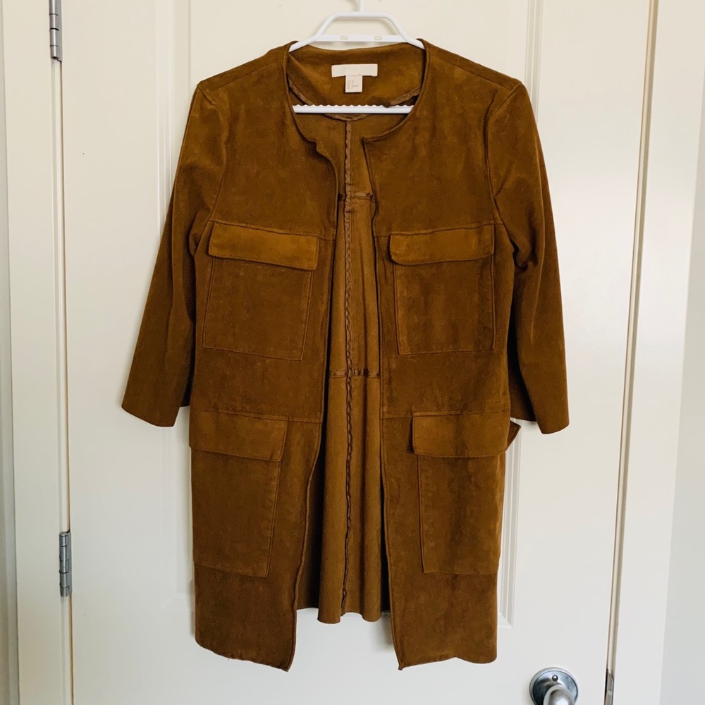 Faux suede coat